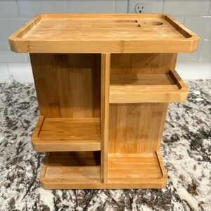 Bamboo Organizer with Multiple Shelves